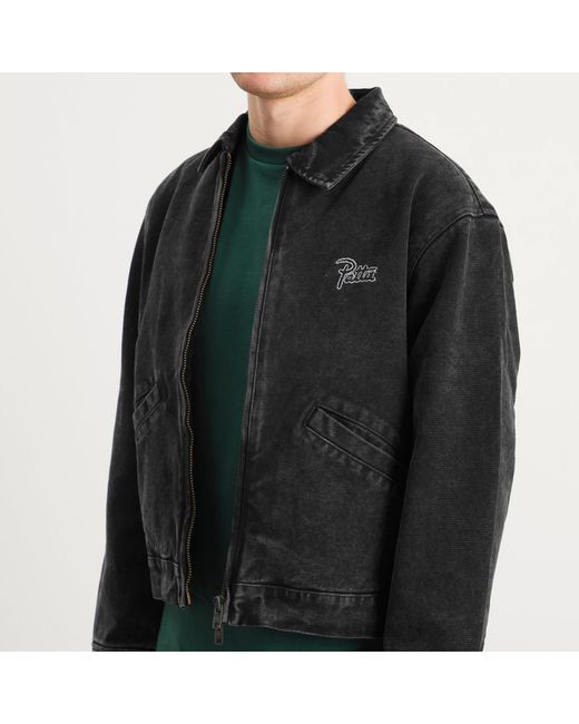 PATTA Black Washed Canvas Jacket for men