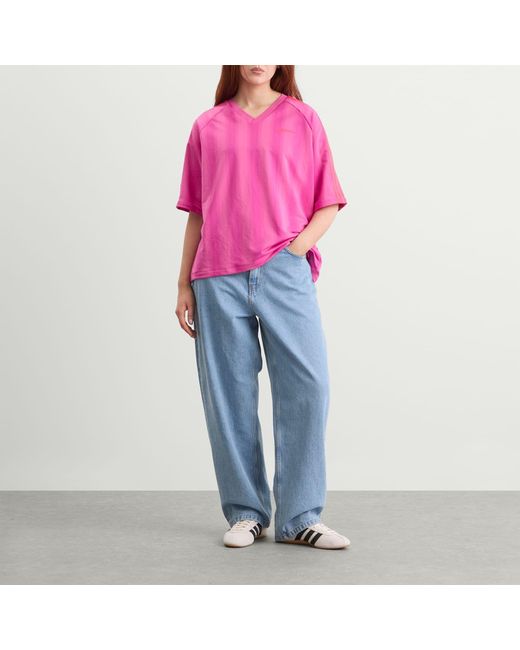 Adidas Pink Loose Linear T-Shirt