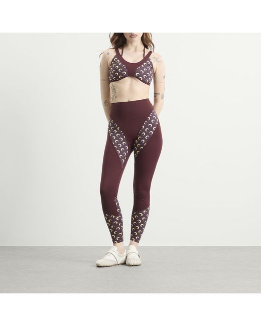 MARINE SERRE Purple Athleisure Yoga Legging