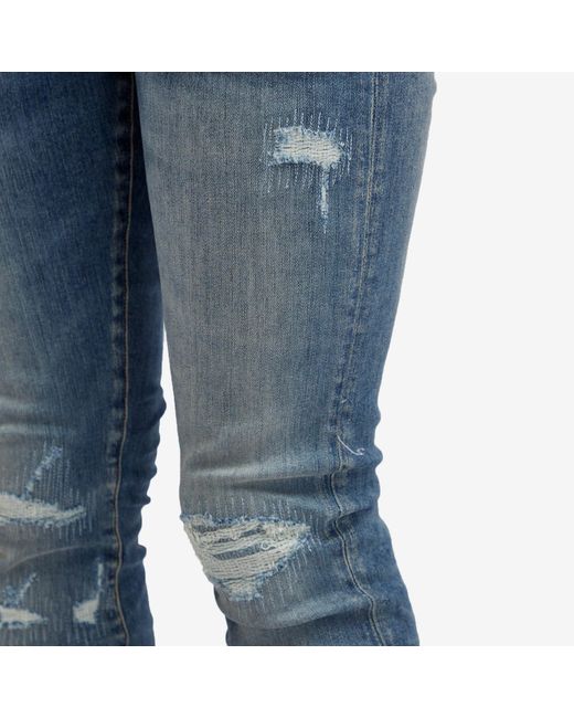Amiri Blue Fractured Jeans for men