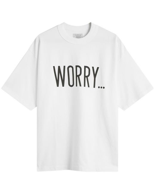 Unlikely Dry Goods White Authentic Worry T-Shirt for men