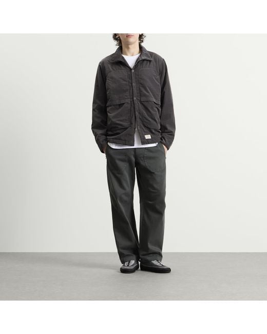 RANRA Black Epitome Canvas Nylon Padded Overshirt for men