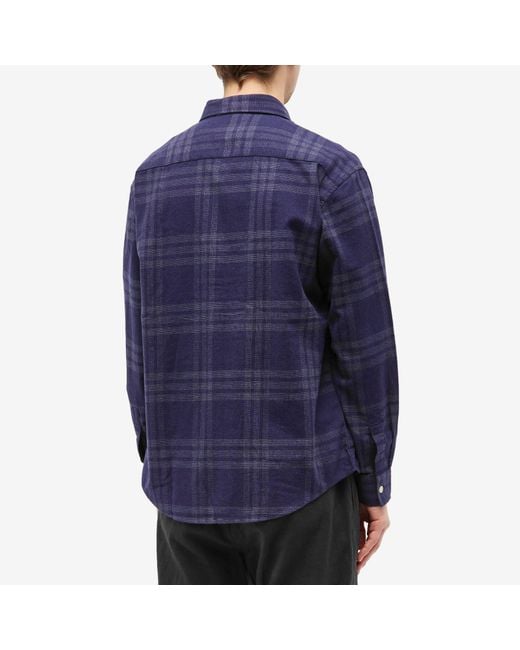 NN07 Blue Deon Check Shirt Check for men