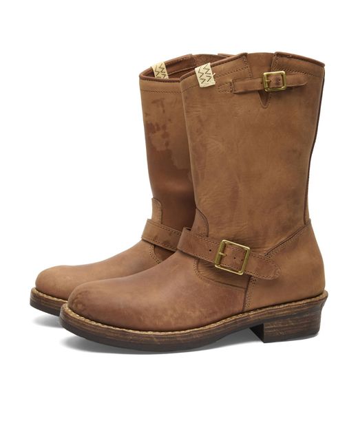 Visvim Brown Folk Buckle Ankle Boot for men