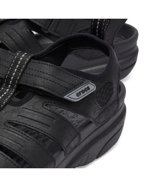 CROCSTM Black Yukon Fisherman Sandal