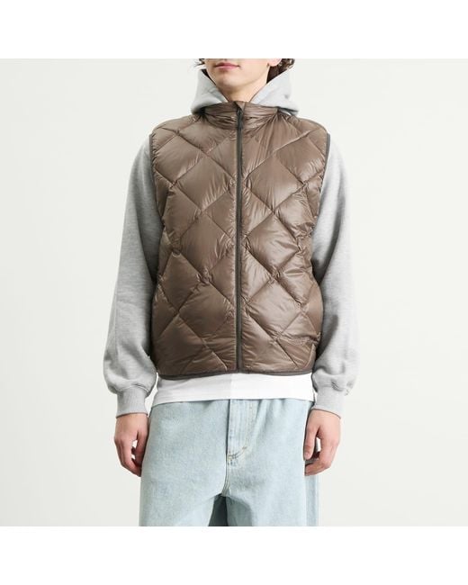 Thisisneverthat Brown Pertex Light Down Vest for men
