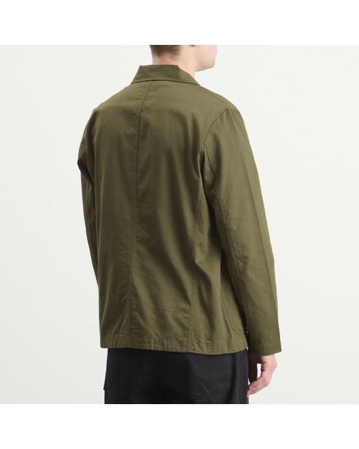 Universal Works Green Twill Bakers Jacket for men