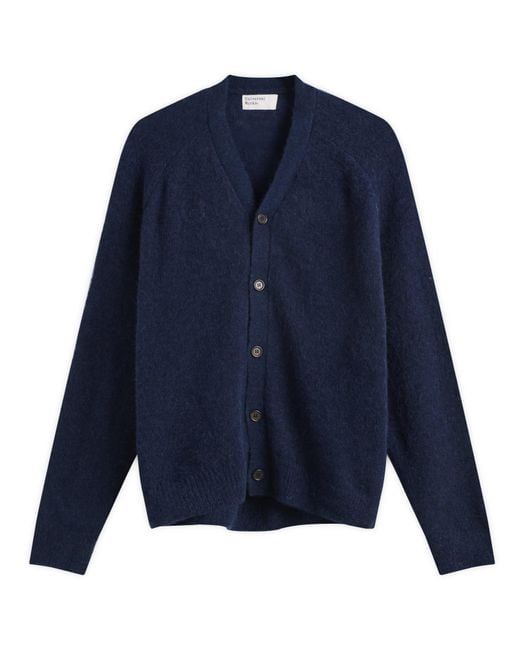 Universal Works Blue Alpaca David Cardigan for men