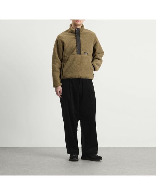 Taion Green Pull Over Boa Fleece Jacket for men