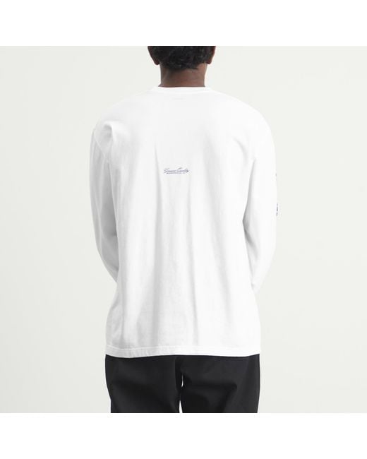 Neighborhood Ls-1 Distorted Logo Long Sleeve T-Shirt in White for