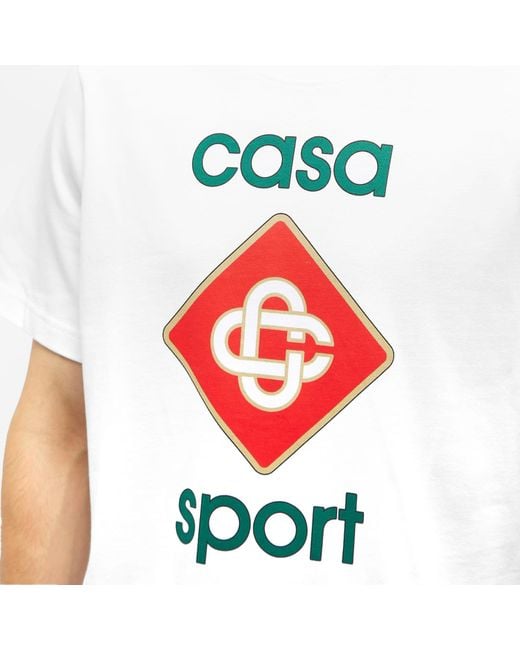 Casablancabrand White Sport Logo-print Organic Cotton-jersey T-shirt X for men