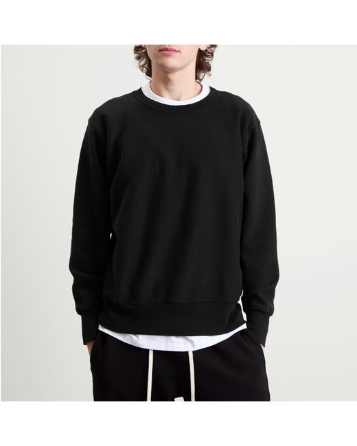 Les Tien Black Heavyweight Banded Mock Neck Polo for men