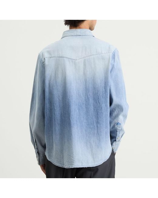 Visvim Blue Social Sculpture Crash Shirt for men