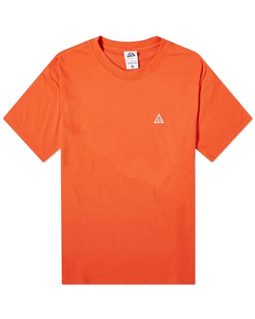 Nike Orange Acg Logo T-Shirt for men