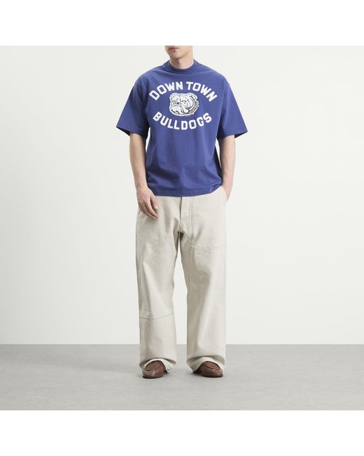 Unlikely Dry Goods Blue "Bulldogs" Graphic T-Shirt for men