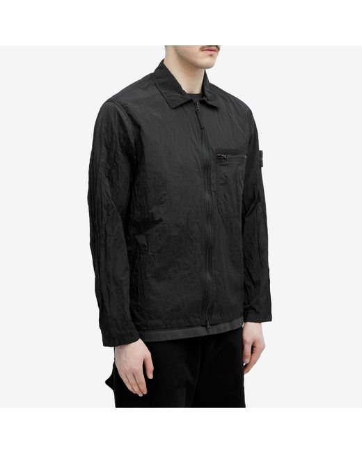 Stone Island Black Nylon Metal Shirt Jacket for men