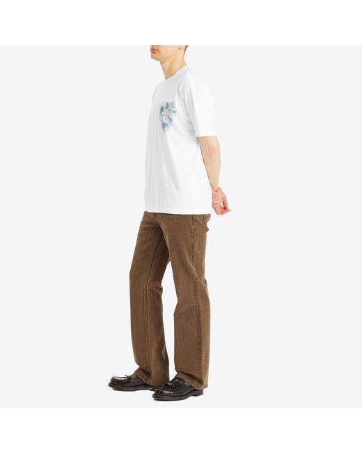 NN07 White Adam Print T-Shirt for men