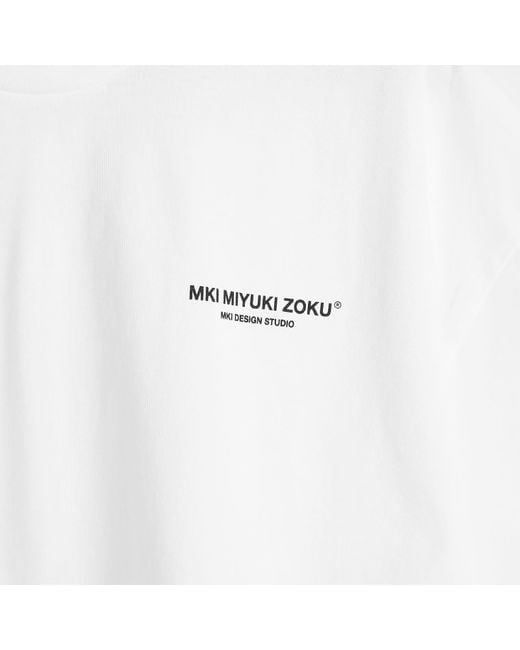MKI Miyuki-Zoku White Design Studio T-Shirt for men