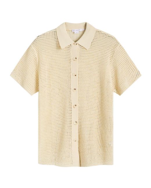 GOOD AMERICAN Natural Crochet Shirt