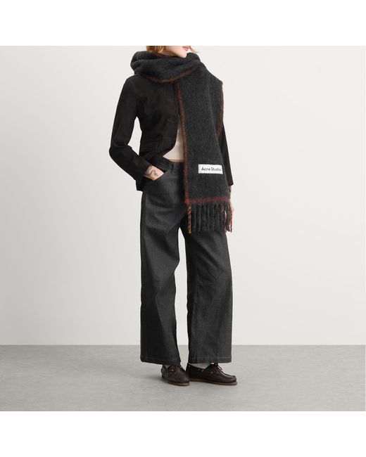 Acne Black Vally Solid Scarf