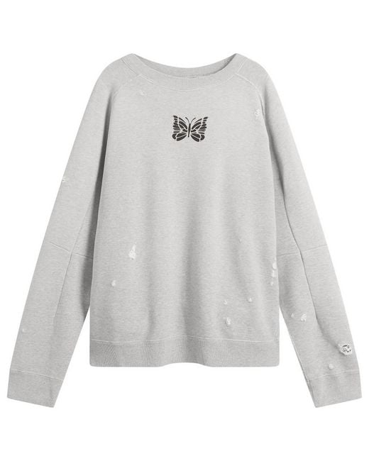 Needles Gray Deconstructed Sweatshirt