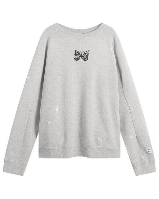 Needles Gray Deconstructed Sweatshirt