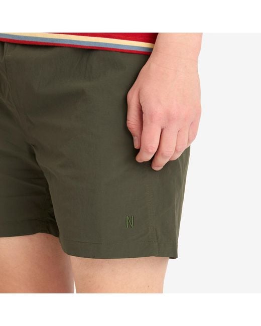 Norse Projects Green Hauge Recycled Nylon Swim Shorts for men