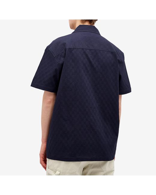 Palmes Blue Garden Short Sleeve Shirt for men