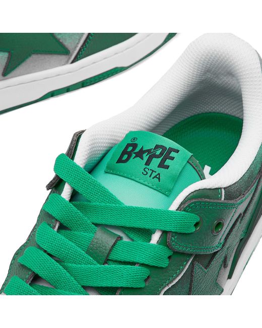 A Bathing Ape Green Bape Sk8 Sta #4 Sneaker for men