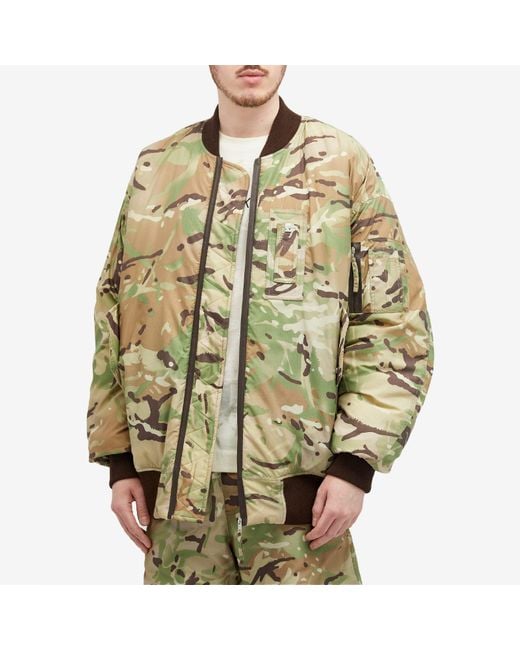 1017 ALYX 9SM Green Oversized Camo Nylon Bomber Jacket for men