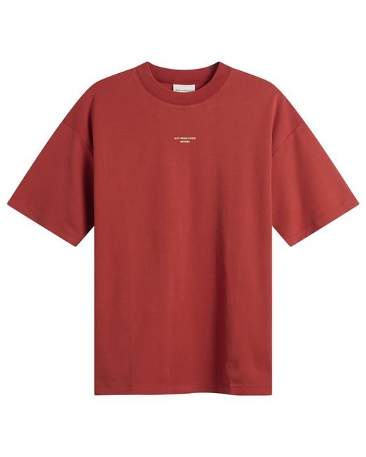 Drole de Monsieur Red The Classic Slogan T-Shirt for men