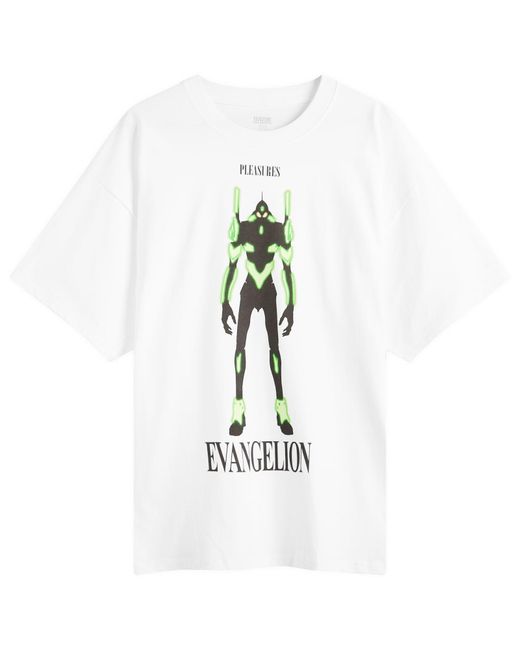 Pleasures White X Evangelion Eva 1 T-Shirt for men