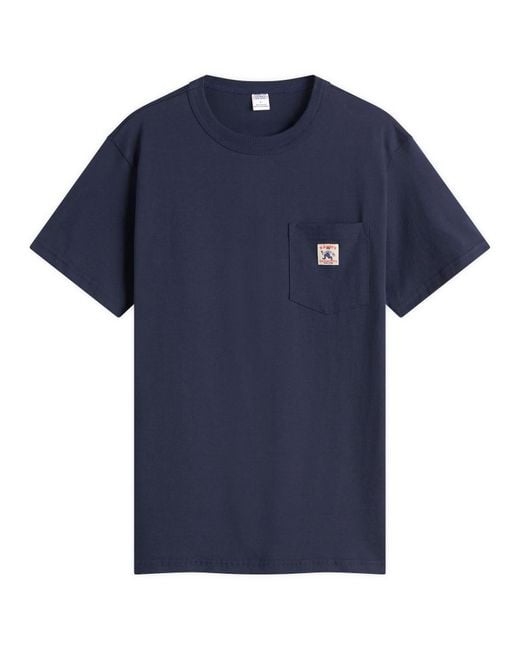 Randy's Garments Blue Logo Pocket T-Shirt for men
