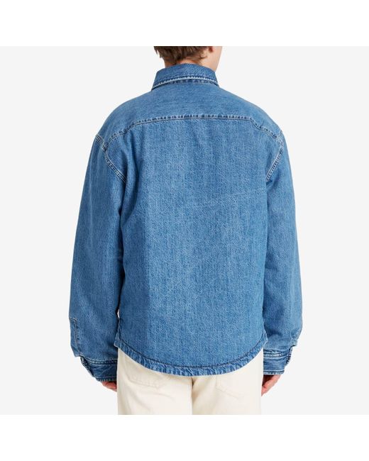 Jacquemus Blue Baker Denim Overshirt for men