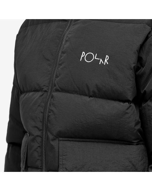 POLAR SKATE Black Pocket Puffer Jacket for men