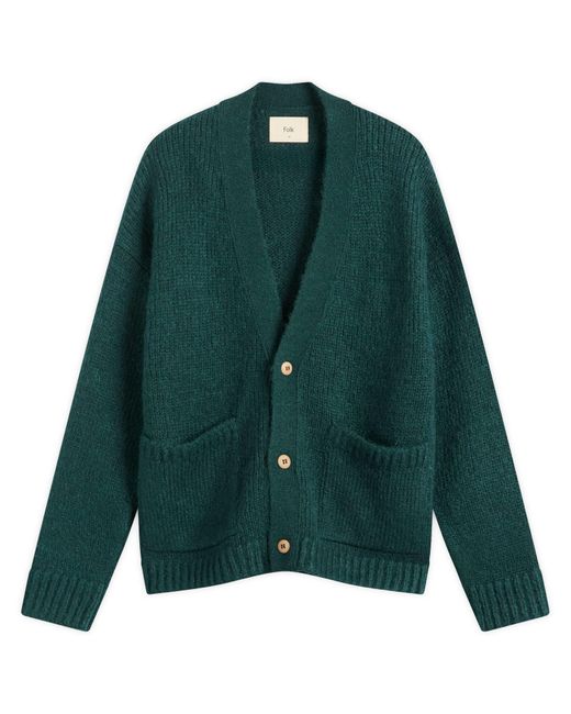 Folk Green Relaxed Cardigan for men