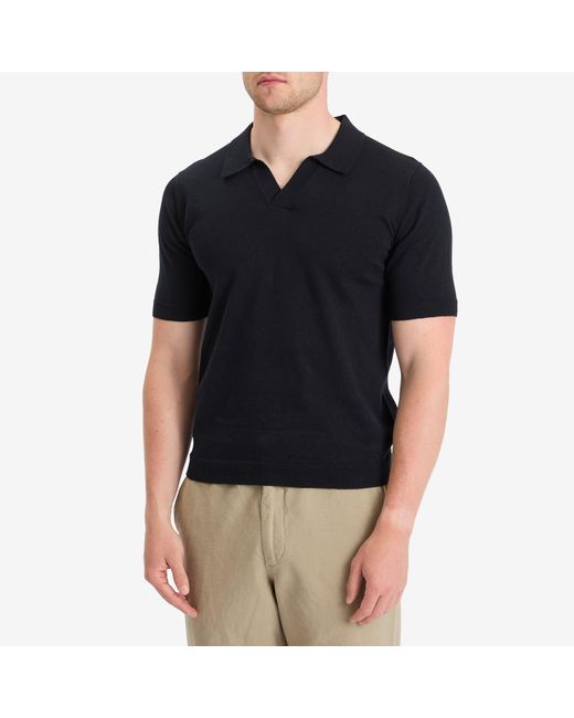 Norse Projects Blue Leif Cotton Linen Polo for men