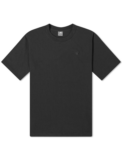 New Balance Black Nb Athletics Cotton T-Shirt for men