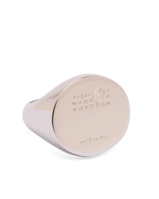 MM6 by Maison Margiela Natural Mm6 Round Logo Ring