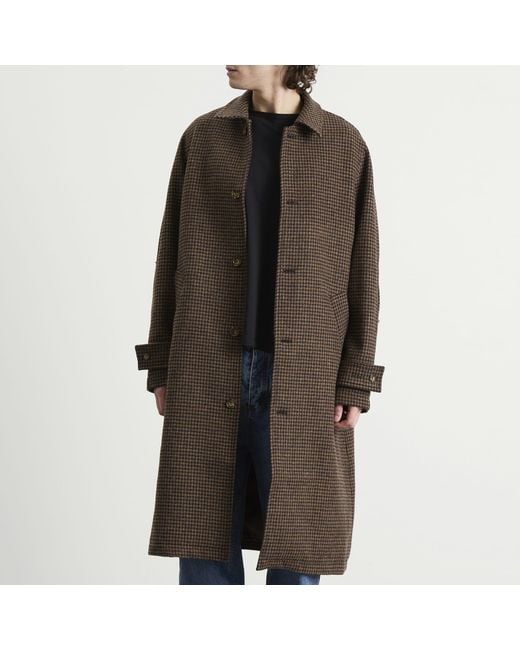 Forét Brown Pine Wool Coat for men