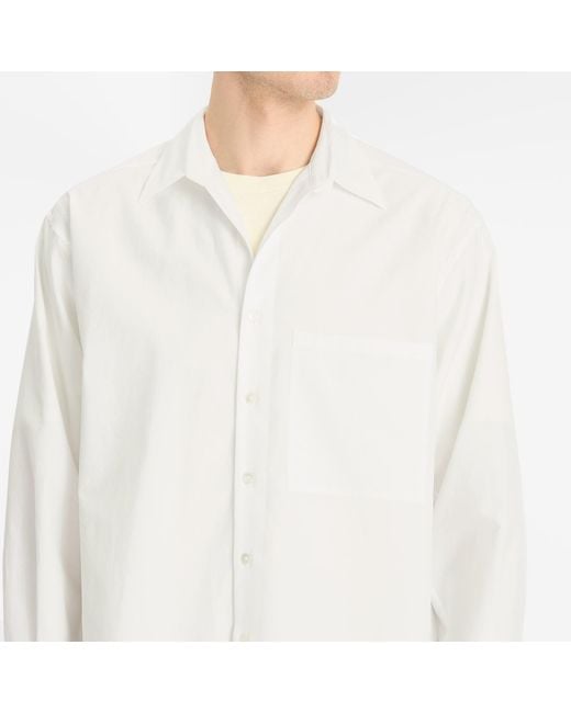 AURALEE Washed Finx Twill Big Shirt in White for Men | Lyst