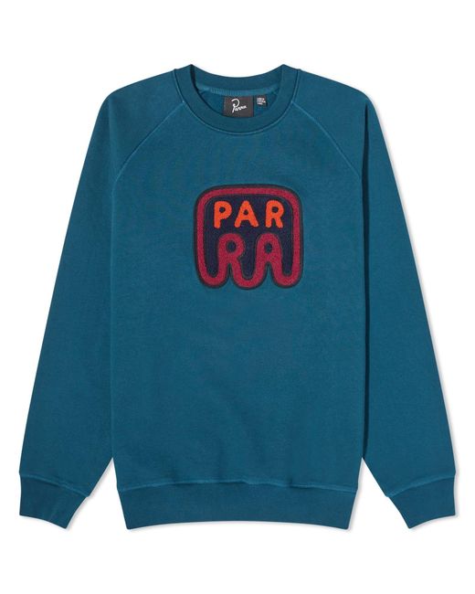 by Parra Blue Fast Food Logo Crew Sweat for men