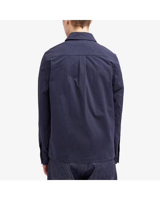 Paul Smith Blue Zip Overshirt Jacket for men