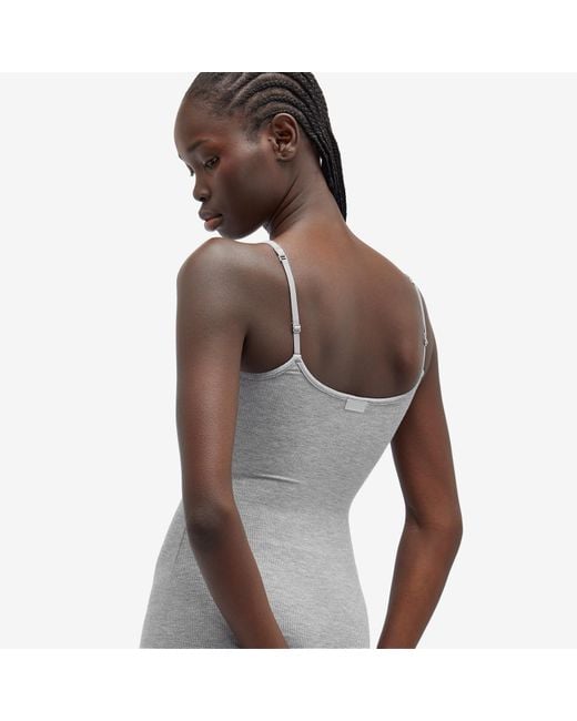 Skims Gray Soft Lounge Long Slip Dress