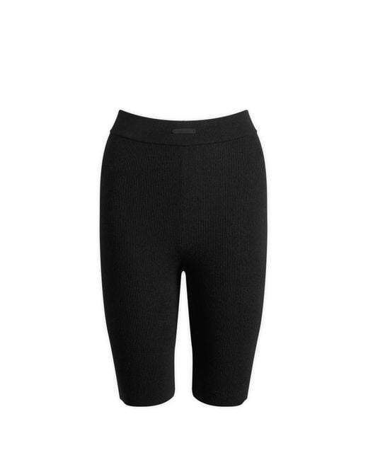 Fear Of God Black Rib Knit Bike Shorts