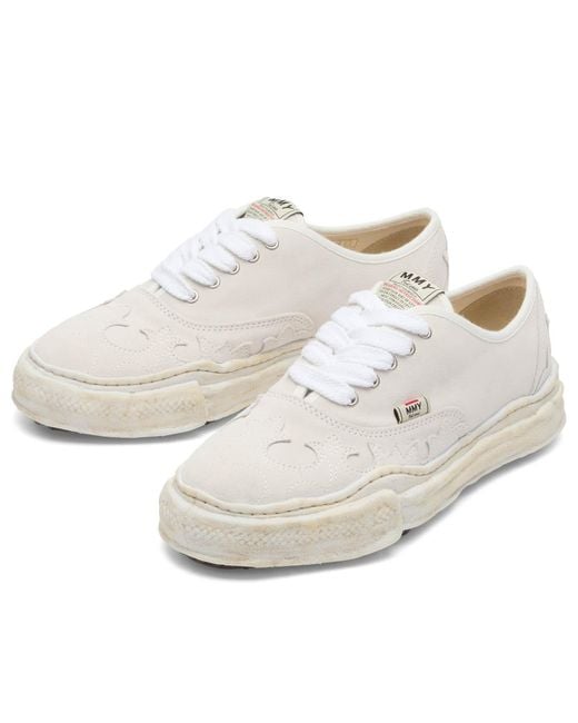 Maison Mihara Yasuhiro White Baker Western Detail Suede Low-Top for men