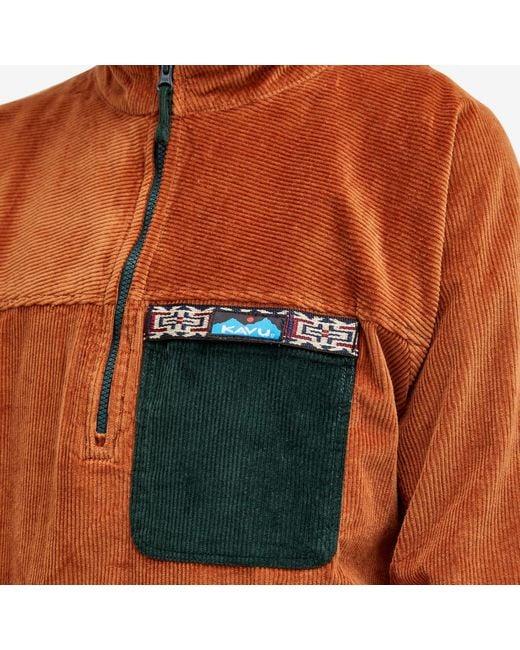 Kavu Brown Corduroy Throwshirt Flex for men