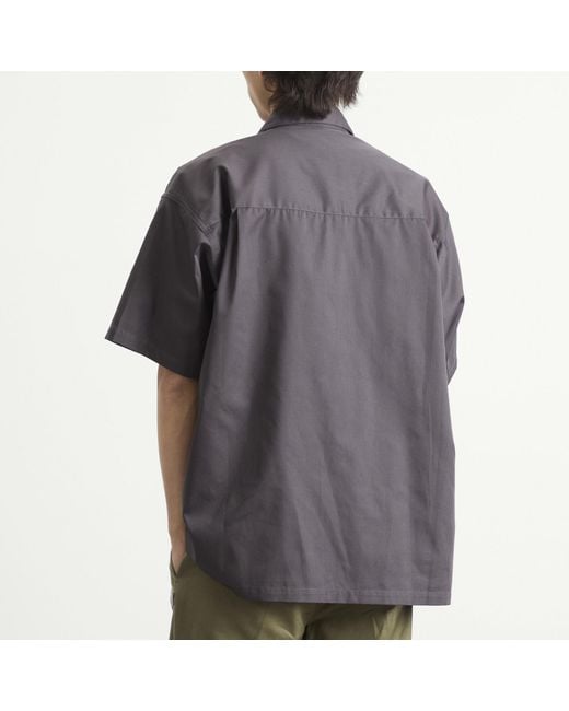 (w)taps Gray Logo Work Shirt for men