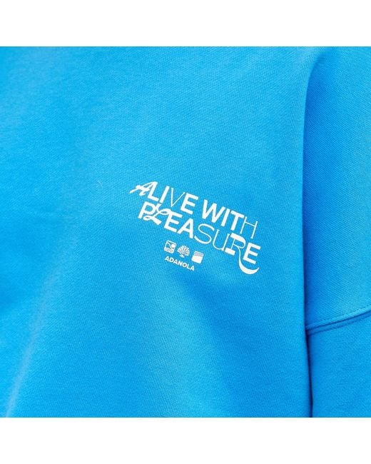 ADANOLA Blue Resort Sports Oversized Sweatshirt
