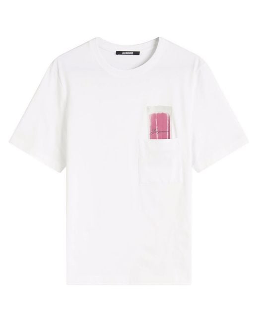 Jacquemus White T-Shirt With Logo for men